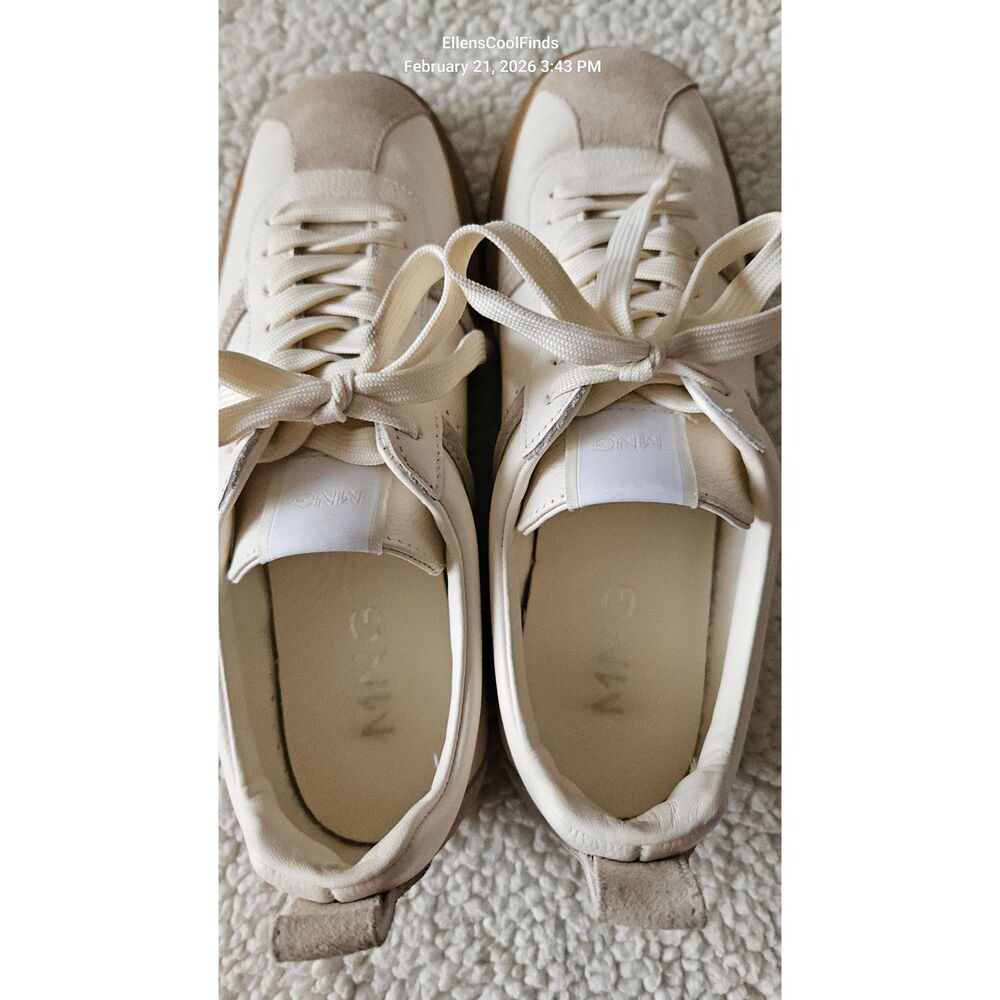 Mango (MNG) Contrast Panel Sneakers Tan Women's 7.5 | Clean Girl | Quiet Luxury - Picture 6 of 8
